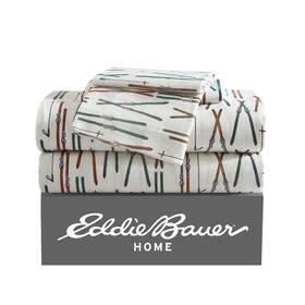 Ushsa01263083 Eddie Bauer - King Sheets Cotton Flannel Bedding Set Brushed For Extra Soft