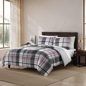 Ushsa51262978 Eddie Bauer Bauer- King Comforter Set Reversible Microsuede Bedding With Matching
