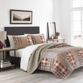 Ushsa91041380 Eddie Bauer - King Quilt Set Reversible Cotton Bedding With Matching Shams Lig