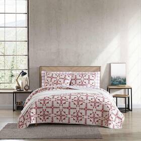 Ushsa91235742 Eddie Bauer Quilts Full/queen Cotton Polyester Soft Traditional Classic Red