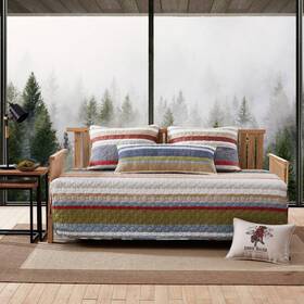 Ushsgj1224436 Eddie Bauer Daybed Bedding Set Cotton Machine Wash Striped Multi-colored 4-pcs