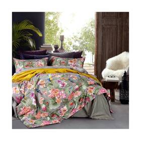 Eikei 728461348041 Vintage Botanical Flower Print Bedding 400tc Cotton Sateen Romantic Flo
