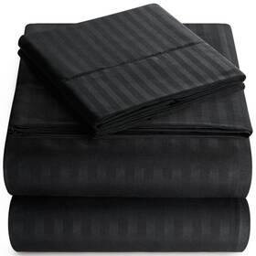 Elaine Karen 600518803355 Full Sheet Set - 4-piece Striped Size Bed Sheets Soft And C