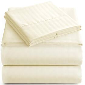 Elaine Karen 600518803577 Twin Sheet Set - 3-piece Striped Deep Pocket Bed Sheets Ultra-soft And W