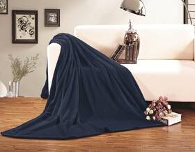 01rw-fleece-king-navy Elegant Comfort Luxury Velvety Softness Fuzzy King/california King Navy Blue