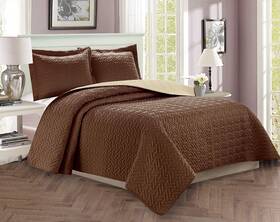 Elegant Comfort 755874877028 Luxury 3-piece Bedspread Coverlet Majestic Design Quilted Set
