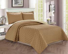 Elegant Comfort 755874877141 Luxury 3-piece Bedspread Coverlet Diamond Design Quilted Set