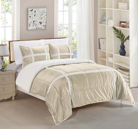 Elegant Comfort 840220900212 Softest Coziest Heavy Weight Stripe Pattern Micromink Sherpa