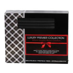 428wr-giftbox-k-black Elegant Comfort 840220905408 Luxurious Microfiber Gift Box 4-piece Bedding Sheet Set Brea