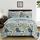 Elena Royal Tradition Luxury Oversized Microfiber Coverlet Quilt Set With