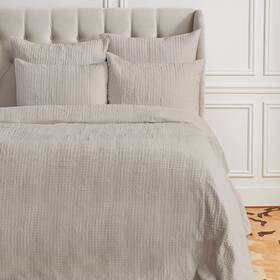 Elisabeth York 008246332046 Waffle Pearl Grey Queen Coverlet 90in X 92in Ey Essentials