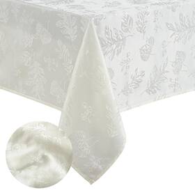 91078ivr Elrene Home Fashions Elegant Woven Leaves Jacquard Damask Wrinkle Resistant T