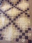 94x94-nice Emb. Handmade Sz Chain Brown Quilt Queen