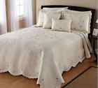 Embroidered Multi 120x118 Size Leigh Ivory Bedspread King Nostalgia