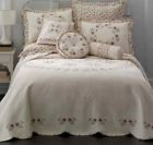 Embroidered Quilt Full Expressions Home 96x110 " Cotton Lynette Bedspread