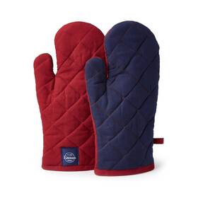 Og-005 Encasa Xo Heat Resistant Cotton Oven Gloves Mitts 2 Pc Set - Quilted And Safe