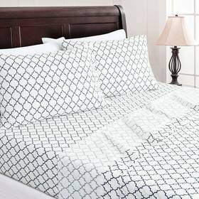 Ehs6986 Enviohome 100% Cotton King Size Sheets Set 144 Tc Percale Breathable And C