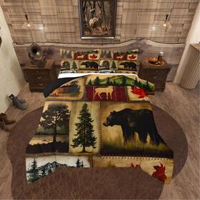 Ghs3068xxy-bz Erosebridal Ust Rustic Farmhouse Bedding Comforter Sets Twin Size Retro Cabin Lodge