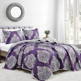 Esca 843688116515 Lachlan Luxury 3 Piece Bedspread