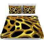Esrh1277 38774997 East Urban Home Danny Ivan Gold Voronoi Featherweight Duvet Cover
