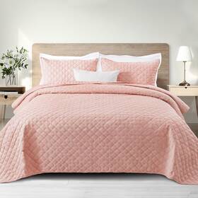 Exclusivo Mezcla 744759674845 Soft Quilt Set Queen Full Size 3 Pieces Lightweight Quilts
