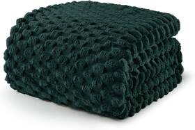 Bk-gbr9090-fg Exclusivo Mezcla Queen Size Fleece Blanket 90x90 In Forest Green