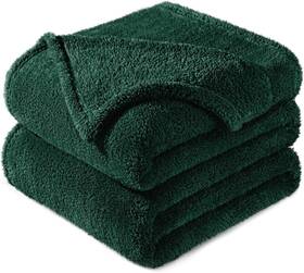 Bk-smr90104-fg Exclusivo Mezcla King Size Blanket For Bed 90x104 In Forest Green