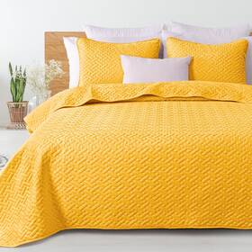 Qs-07-qpyellow Exclusivo Mezcla Full Queen Size Quilt Bedspreads With /queen 90 Inch X96 Bright Yellow