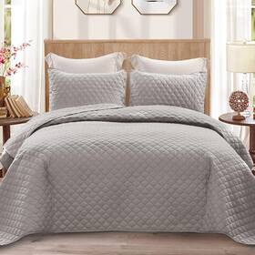Qs-11-lgq Exclusivo Mezcla Ultrasonic Reversible Full Queen Full/ Light Grey