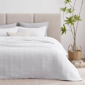Exq Home 750076129630 Quilt Set Full/queen Size White 3 Piece Lightweight Soft Coverlet Modern Styl