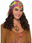 F74505 Forum Novelties Adults Hippie Wig And Headscarf 721773745058