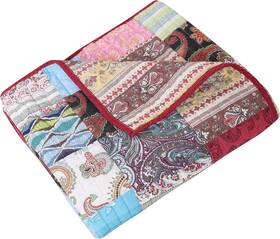 Gl-1601bthr Fahions Bohemian Dream Quilted Patchwork Throw