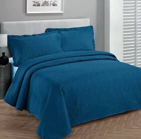 5155724 Fancy Linen Collection Luxury Bedspread Coverlet Embossed Bed Cover Solid Over Size