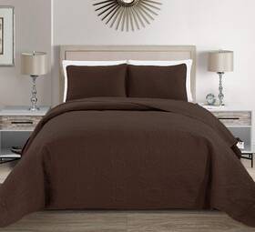 Fancy Linen 665752460986 Collection Embossed Coverlet Bedspread Over Size Set Solid # Austin Co