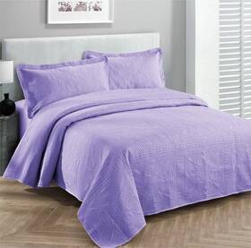 Fancy Linen 841380121486 Collection Luxury Bedspread Coverlet Embossed Bed Cover Solid Lavender