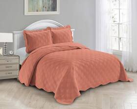B08zltjs33 Fancy Linen 3pc Embossed Coverlet Bedspread Set Oversized Bed Cover Solid Mod
