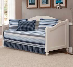 Fancy Linen Llc Inc 665752456286 5pc Daybed Set Elegant Stripes Blue White New # Stripe