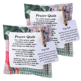 Wap-fanfanwin-1561 Fanfanwin 2 Pack Prayer Quilt With Cross Inside Squares Pocket Mini Scripture