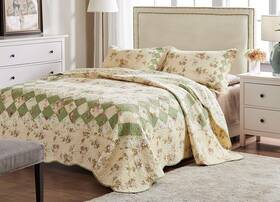 Gl-0307amsq Fashions Bliss 100% Cotton Authentic Patchwork Quilt Set Full/queen