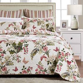 Gl-0910amst Fashions Butterflies Quilt Set Twin Multi