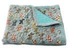 Fba Quiltpuppybl Cute Cartoon Puppy Reversible Bedding Coverlet Quilt Bedspread 601187778869