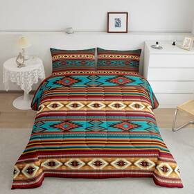 Ycs5655nxxfba-bz Feelyou Usq Southwestern Boho Design Comforter Set Queen Size Rustic Western Bedding For