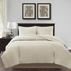 14-675 Fh Alcove Piece Solid Color Quilt In Antique White New