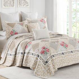 X120 Finestichery 639393958775 100% Cotton Oversized Quilt Bedspread 128 Inch Lightweight California King