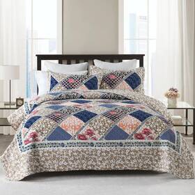 Finlonte 658358517789 Oversized Bedspread 102x120 Inches - 100% Cotton Queen Bed
