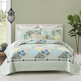 Finlonte 658358518229 Oversized Bedspread 120x120 Inches - 100% Cotton California King Bed