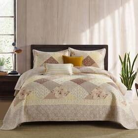 X120 Finlonte 658358526040 Floral 120 Inch Oversized California King Size Bedspread 100% Cott