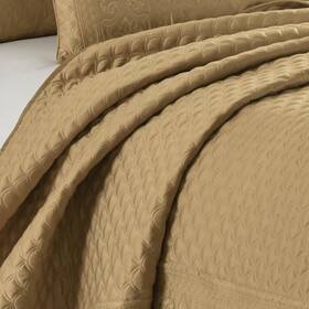 2746030fqcov Five Queens Court Lincoln Full/queen Coverlet Gold 90x90