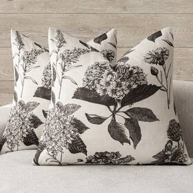Hpc-208 Foindtower Set Of 2 Linen Floral Vintage Throw Pillow Covers Neutral Accent P
