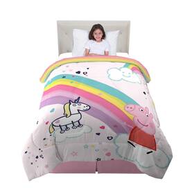 Nl1838 Franco Kids Bedding Super Soft Reversible Comforter Twin/full Peppa Pig